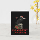 F-caw-f Christmas Crow Funny Goth Christmas Skull Karte (Gelbe Blume)