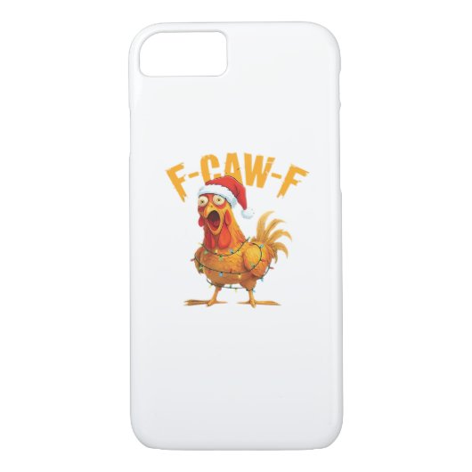 F-Caw-F Christmas Funny Chicken Christmas Essentia Case-Mate iPhone Hülle (Rückseite)