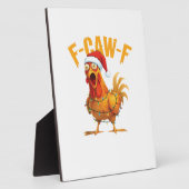 F-Caw-F Christmas Funny Chicken Christmas Essentia Fotoplatte (Seite)