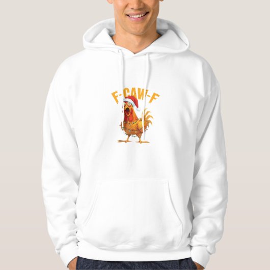 F-Caw-F Christmas Funny Chicken Christmas Essentia Hoodie (Vorderseite)