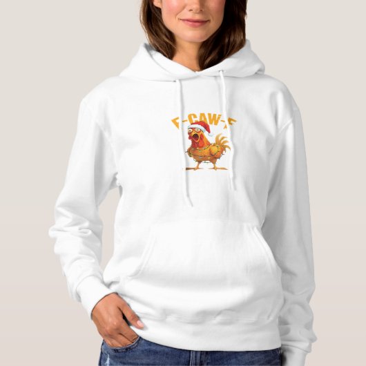 F-Caw-F Christmas Funny Chicken Christmas Essentia Hoodie (Vorderseite)