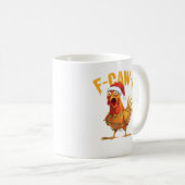 F-Caw-F Christmas Funny Chicken Christmas Essentia Kaffeetasse (VorderseiteRechts)