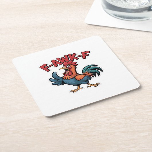 F-Caw-F Classic Cool Unique Rechteckiger Pappuntersetzer (angewinkelt)