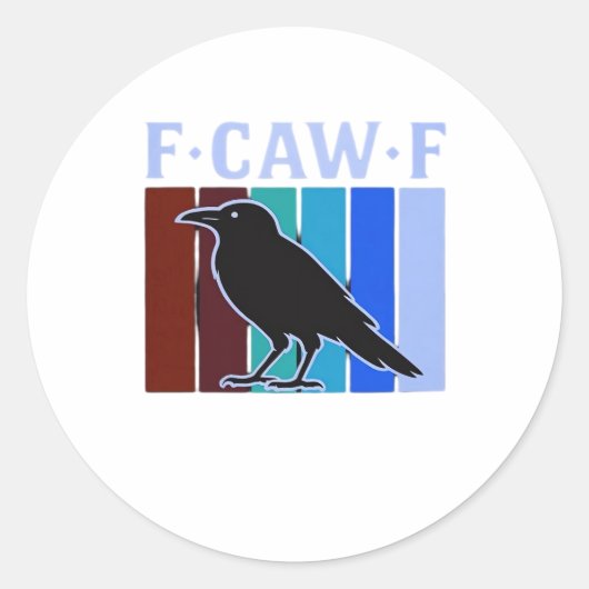 F-Caw-F Classic Creative Graphic Runder Aufkleber (Vorderseite)