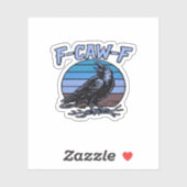 F-Caw-F Classic Funny Retro Aufkleber (Blatt)