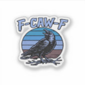 F-Caw-F Classic Funny Retro Aufkleber (Vorderseite)