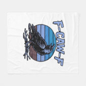 F-Caw-F Classic Funny Retro Fleecedecke (Vorderseite (Horizontal))