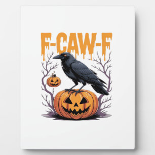 F-Caw-F Classic Halloween Rabe Kürbis Tee - Spoo Fotoplatte