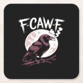F-Caw-F Classic Minimal Clean Rechteckiger Pappuntersetzer (Vorderseite)