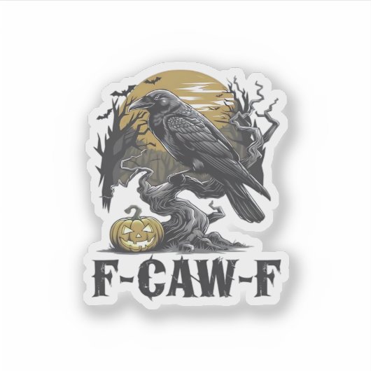 F-Caw-F Classic Minimal Design Aufkleber (Vorderseite)