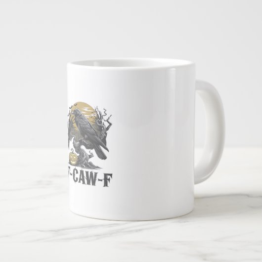 F-Caw-F Classic Minimal Design Jumbo-Tasse (Vorderseite Rechts)