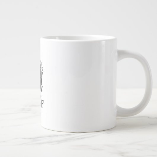 F-Caw-F Classic Minimal Design Jumbo-Tasse (Rechts)