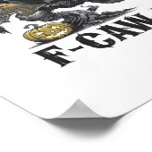 F-Caw-F Classic Minimal Design Poster (Ecke)