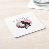 F-Caw-F Classic Retro Cool Rechteckiger Pappuntersetzer (angewinkelt)