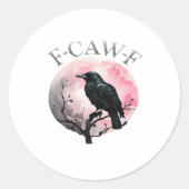 F-Caw-F Classic Retro Cool Runder Aufkleber (Vorderseite)