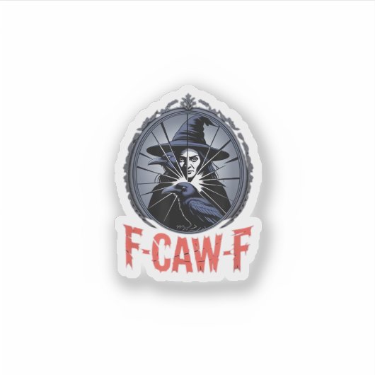 F-Caw-F Classic Retro Graphic Aufkleber (Vorderseite)
