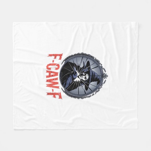 F-Caw-F Classic Retro Graphic Fleecedecke (Vorderseite (Horizontal))