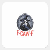 F-Caw-F Classic Retro Graphic Quadratischer Aufkleber (Vorderseite)