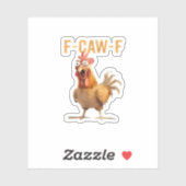 F-Caw-F Classic Retro Style Aufkleber (Blatt)