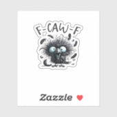 F-Caw-F Classic Retro Style Aufkleber (Blatt)