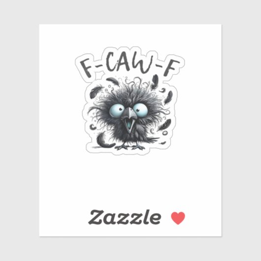 F-Caw-F Classic Retro Style Aufkleber (Blatt)