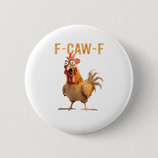 F-Caw-F Classic Retro Style Button (Vorderseite)