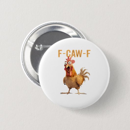 F-Caw-F Classic Retro Style Button (Vorne & Hinten)