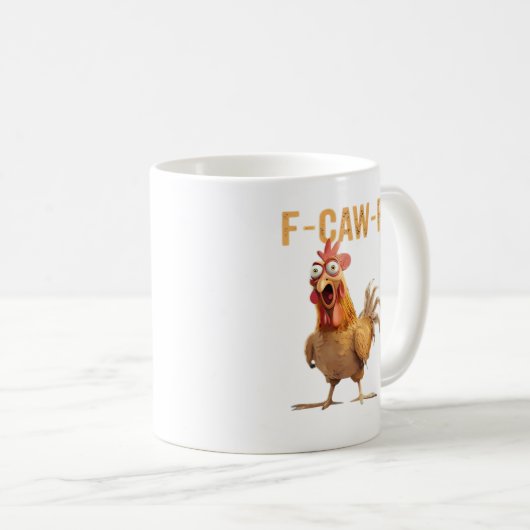 F-Caw-F Classic Retro Style Kaffeetasse (VorderseiteRechts)
