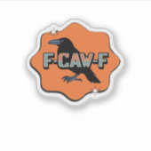 F-Caw-F Classic Trendy Casual Aufkleber (Vorderseite)