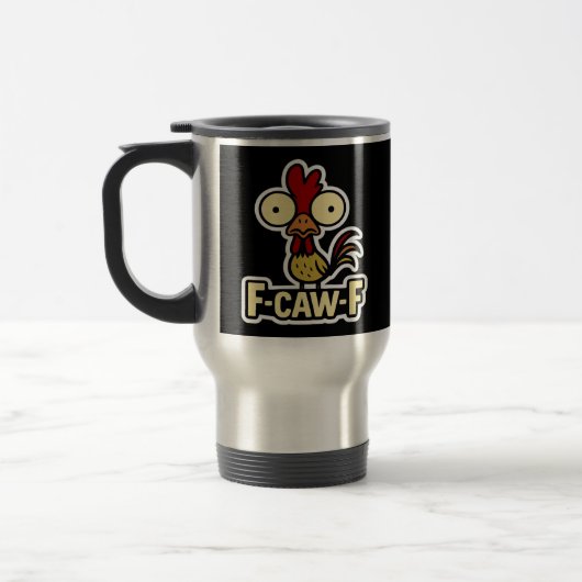 F-Caw-F Classic Vintage Graphic Reisebecher (Links)