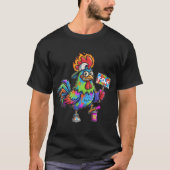 F-CAW-F Cluck Yeah Funky Rooster Graffiti Chicken T-Shirt (Vorderseite)
