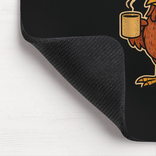 F-Caw-F Coffee Chicken Rooster Funny Bird Mousepad (Ecke)
