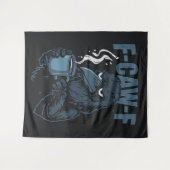 F-Caw-F Coffee Crow Gothic Raven Funny Hal Wandteppich (Vorderseite (Horizontal))