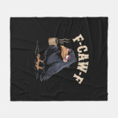F Caw F Coffee Crow Gothic Raven Funny Halloween Fleecedecke (Vorderseite (Horizontal))