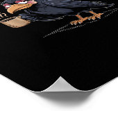F Caw F Coffee Crow Gothic Raven Funny Halloween Poster (Ecke)