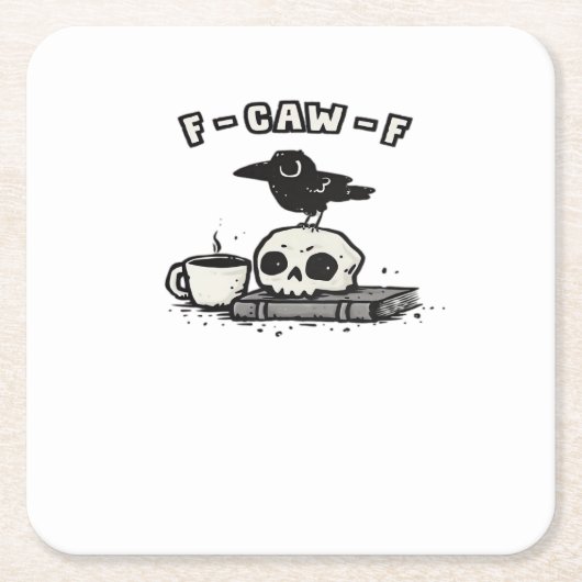 F Caw F Cool Unique Look Rechteckiger Pappuntersetzer (Vorderseite)