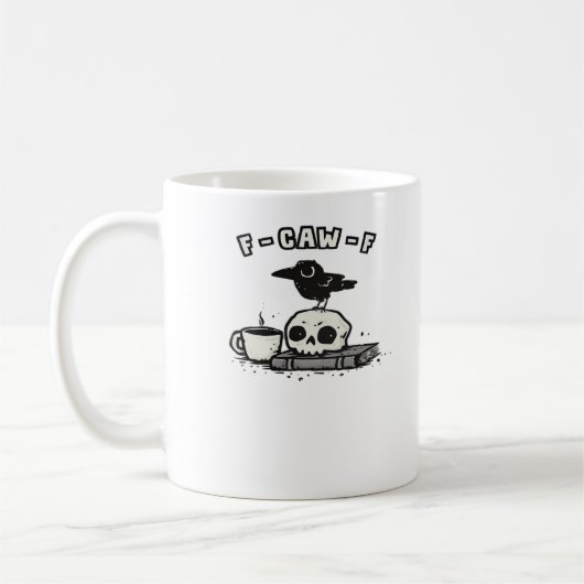 F Caw F Cooles Einzigartiges Aussehen Kaffeetasse (Links)