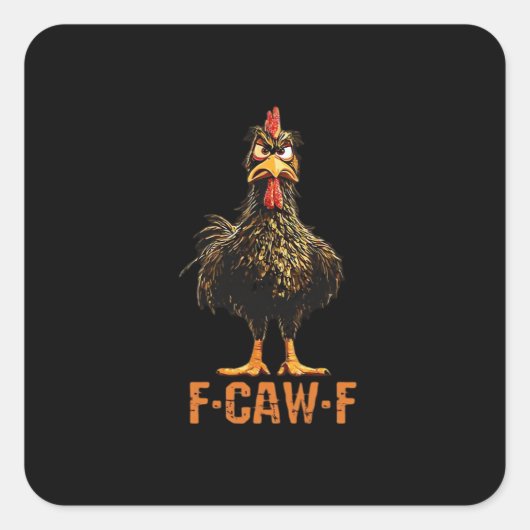 F-Caw-F Creative Casual Quadratischer Aufkleber (Vorderseite)