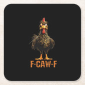 F-Caw-F Creative Casual Rechteckiger Pappuntersetzer (Vorderseite)