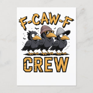 F-Caw-F Crew Funny Matching Cousins Outfit Ankündigungspostkarte