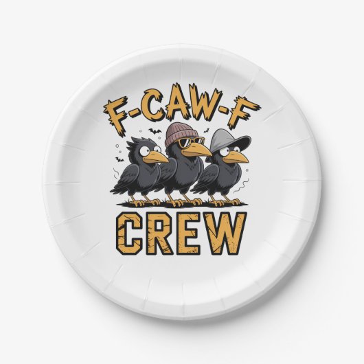 F-Caw-F Crew Funny Matching Cousins Outfit Pappteller (Vorderseite)