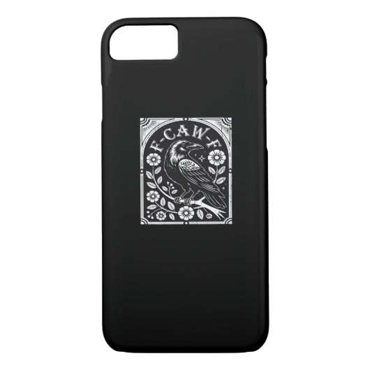 F-Caw-F Crow Aesthetic Casual Case-Mate iPhone Hülle (Rückseite)