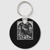 F-Caw-F Crow Aesthetic Casual Schlüsselanhänger (Vorderseite)
