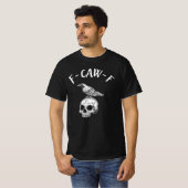 F-CAW-F Crow and Skull Dark Gothic Design T-Shirt (Vorne ganz)