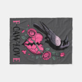 F Caw F Crow Anti Valentine's Day Dark Gothic Brok Fleecedecke (Vorderseite (Horizontal))
