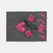 F Caw F Crow Anti Valentine's Day Dark Gothic Brok Fleecedecke (Vorderseite (Horizontal))