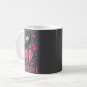 F Caw F Crow Anti Valentine's Day Dark Gothic Brok Kaffeetasse (Vorderseite Links)