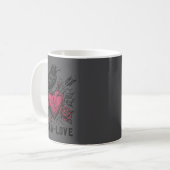 F Caw F Crow Anti Valentine's Day Dark Gothic Brok Kaffeetasse (Vorderseite Links)