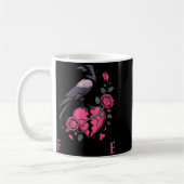 F Caw F Crow Anti Valentine's Day Dark Gothic Brok Kaffeetasse (Links)
