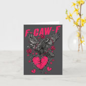 F Caw F Crow Anti Valentine's Day Dark Gothic Brok Karte (Gelbe Blume)